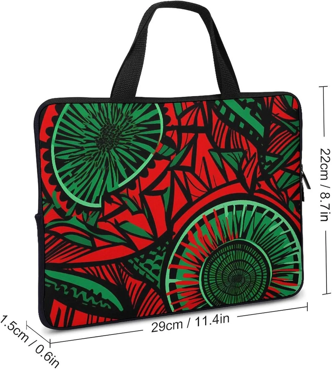 African Wax Print Funny Laptop Bag Printed Protective Cover Case Handbag for Laptop/Notebook/Ultrabook 10/12/13/15/17 Inches