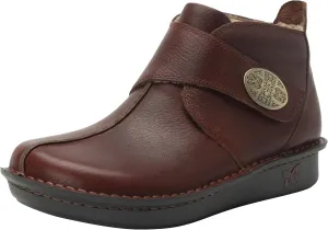 Alegria Womens Caiti Chestnut Leather Ankle Boots 10.5-11 M US