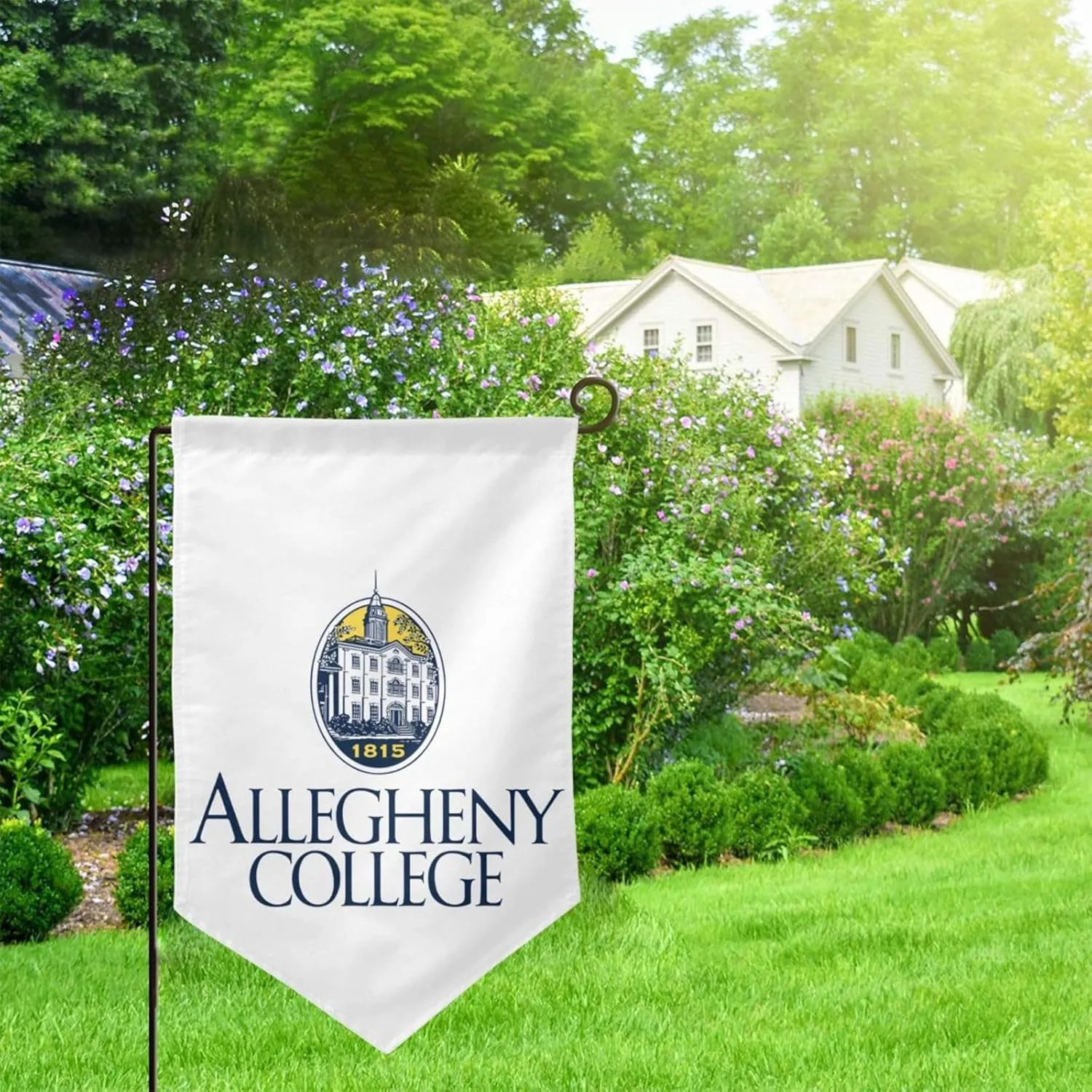Allegheny A College Logo Garden Flag Double Sided Banners For Outdoor Indoor Home Garden Yard Decorations