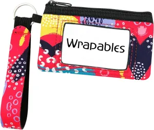 allydrew Neoprene Mini Wristlet Wallet/Credit Card ID Holder with Lanyard