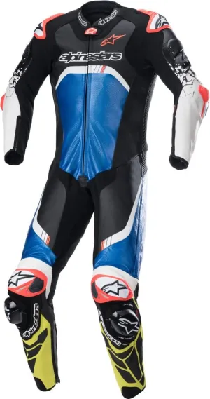 Alpinestars GP Tech v4 One-Piece Leather Suit (Tech Air Compatible) (52) (Black/Blue/Yellow)