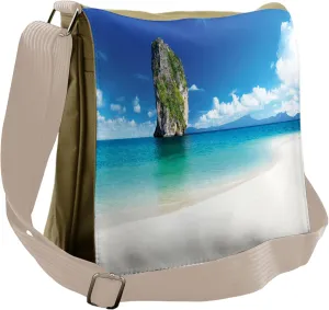 Ambesonne Scenery Messenger Bag, Exotic Coastline, Unisex Cross-body