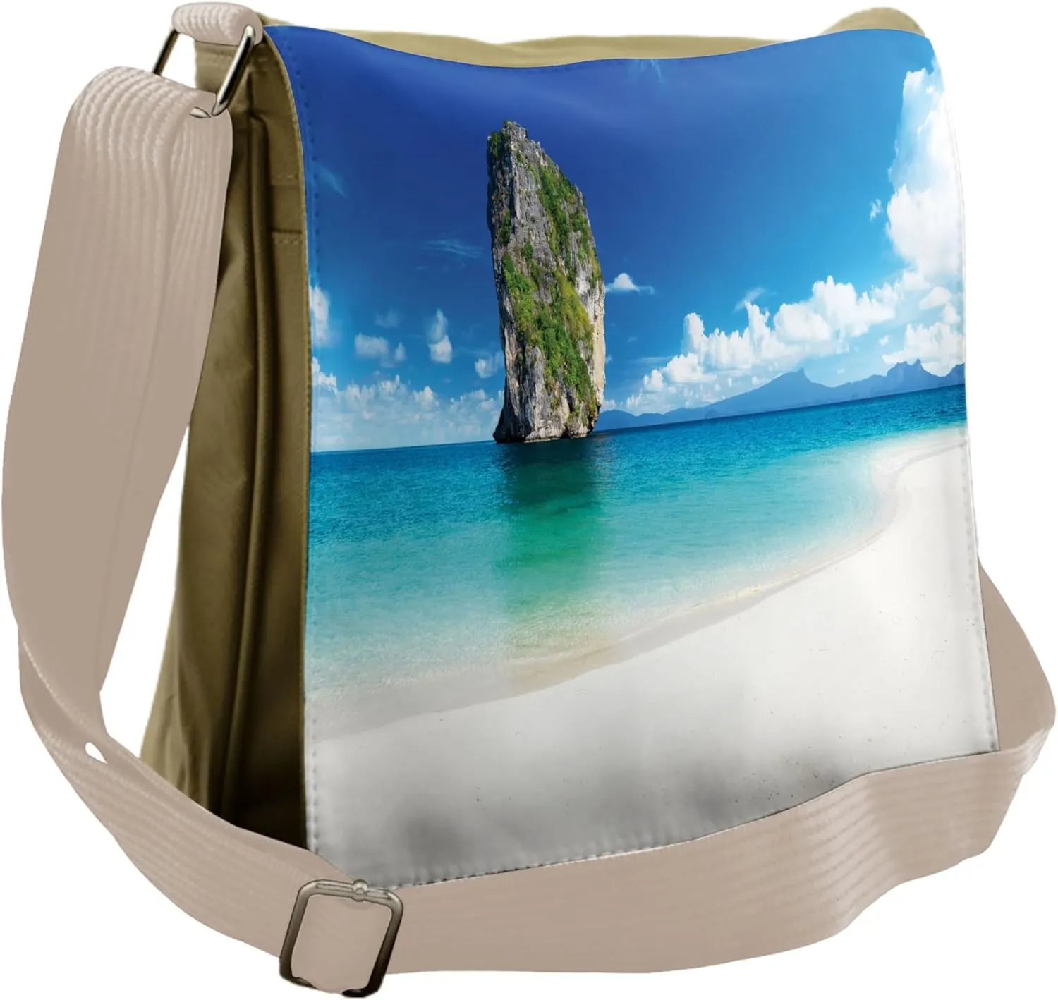 Ambesonne Scenery Messenger Bag, Exotic Coastline, Unisex Cross-body