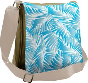 Ambesonne Tropical Messenger Bag, Exotic Miami Palms, Unisex Cross-body