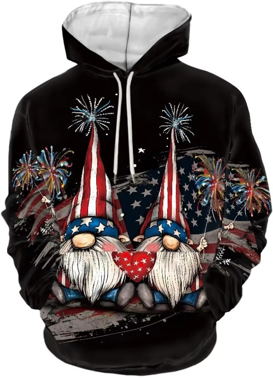 American Flag Hoodie Cool Long Sleeve Casual Sweatshirts With Pocket