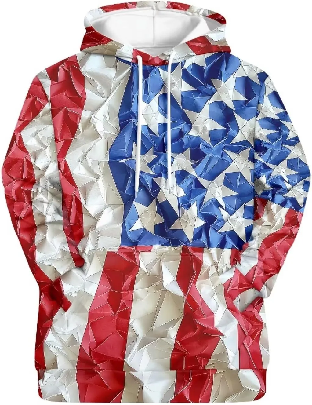 American Flag Hoodie Cool Long Sleeve Casual Sweatshirts With Pocket