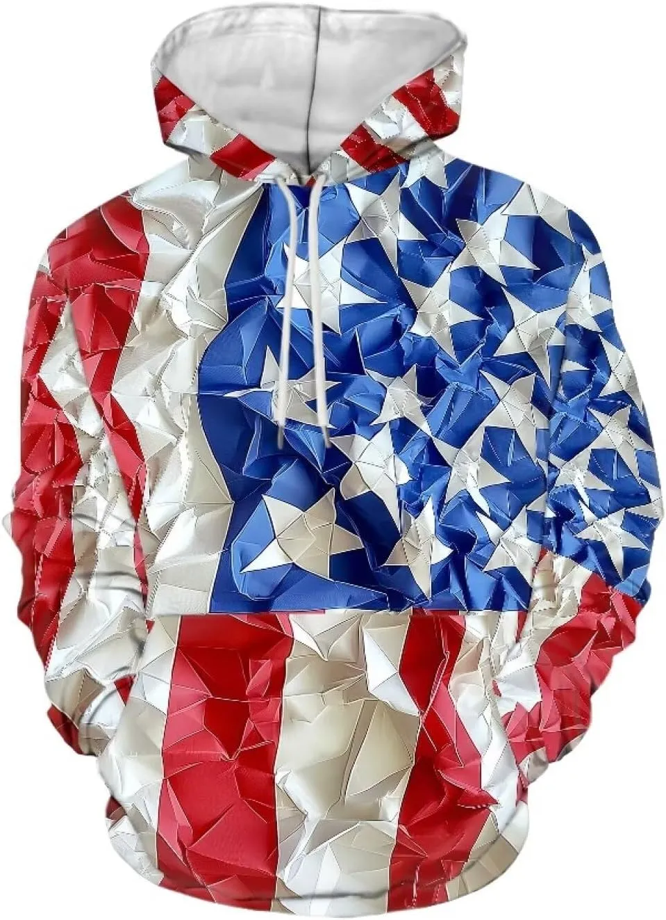 American Flag Hoodie Cool Long Sleeve Casual Sweatshirts With Pocket