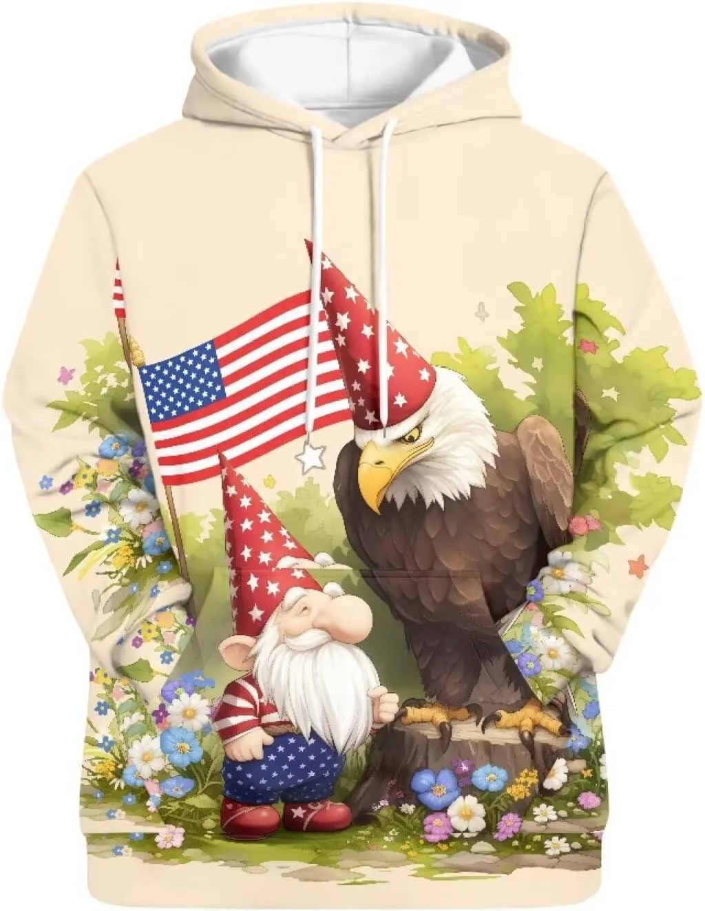 American Flag Hoodie Cool Long Sleeve Casual Sweatshirts With Pocket