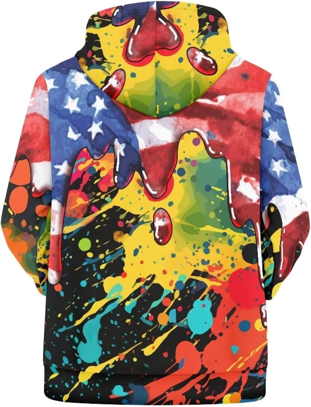 American Flag Hoodie Cool Long Sleeve Casual Sweatshirts With Pocket