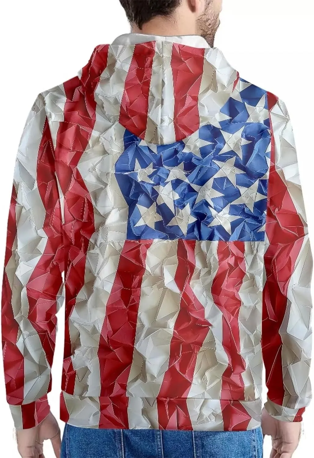 American Flag Hoodie Cool Long Sleeve Casual Sweatshirts With Pocket