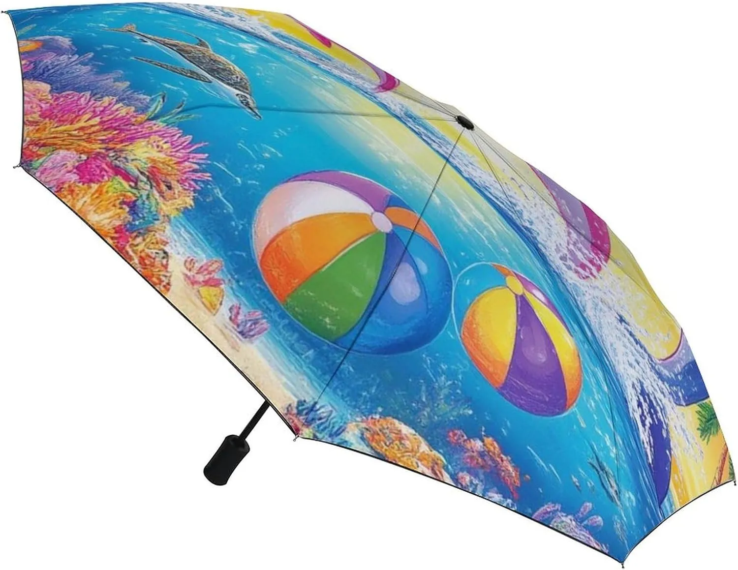 AMRANDOM Travel Umbrella Small Portable Automatic Folding Rain Umbrella For Car, Backpack