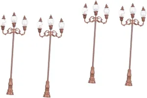Angoily 2sets Miniature Ornament Decorative Mini Lamp Micro-landscape Ornament Garden Decoration Lamp Models 2pcs*2