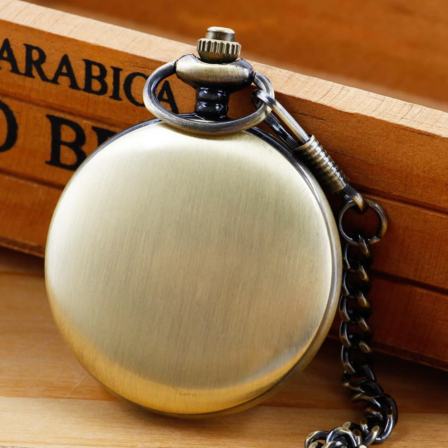 Animal Patch Pocket Watch, Carved Animal Design Patch Pocket Watch for Men, Men's Pocket Watch with Waist Chain