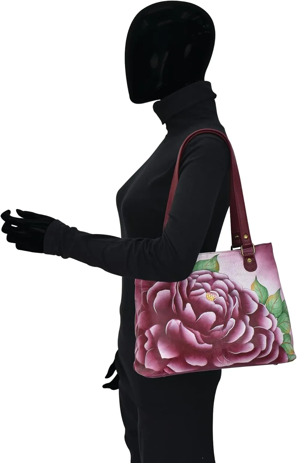 Anna by Anuschka Satchel Shoulder Handbag - Genuine Leather