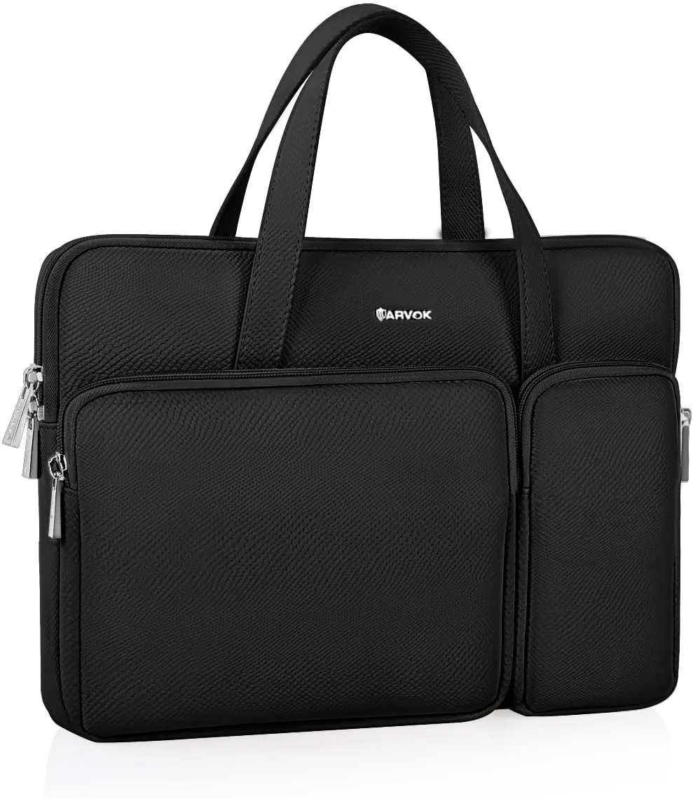 ARVOK 15 15.6 16 inch Leather Laptop Case for MacBook Air/MacBook Pro 15-16 inch, Dell XPS 15 Plus, MacBook Pro A1990 A1707, Water-Resistant Protective Case for HP/Dell/Lenovo/Asus/Acer/Samsung