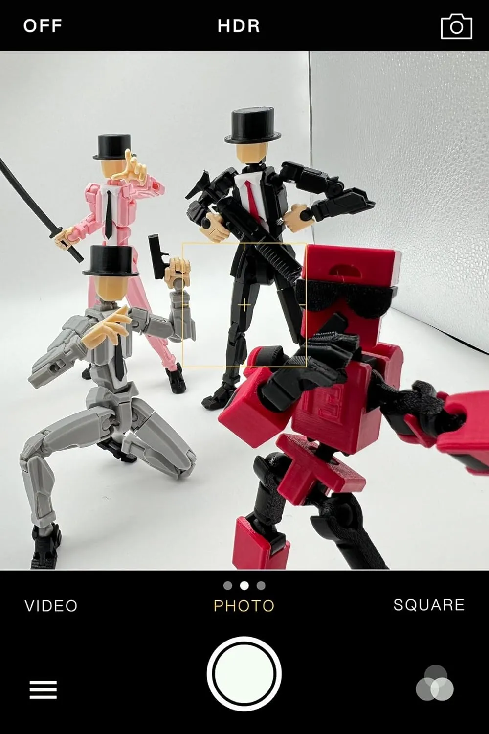 (Assembly Completed) 3D Printed 6.65-inch Action Figure Mini-13, Full Body Mechanical Movable Toy, Multiple Accessories, Desk Decoration, Creative Gifts (Red)