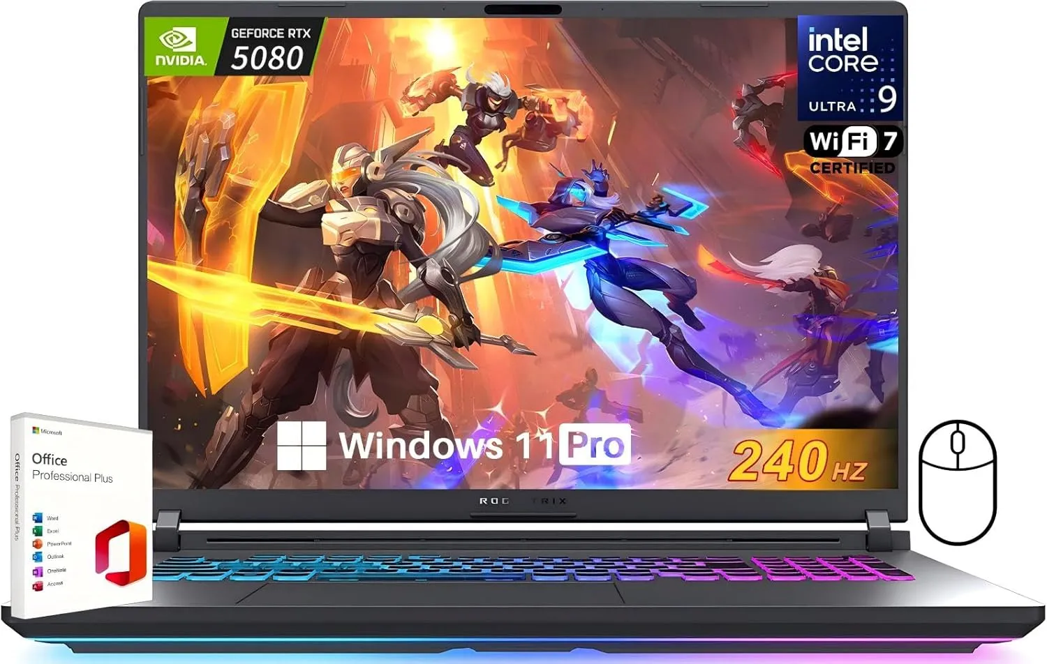 ASUS ROG Strix G18 Gaming Laptop 2025, GeForce RTX 5080 16GB DDR7, Intel Ultra 9 275HX, 18" 2.5K 240Hz Nebula Display, 64 GB DDR5, 4 TB SSD, Wi-Fi 7, RGB Backlit KB, Windows 11 Pro, w/Lifetime Office