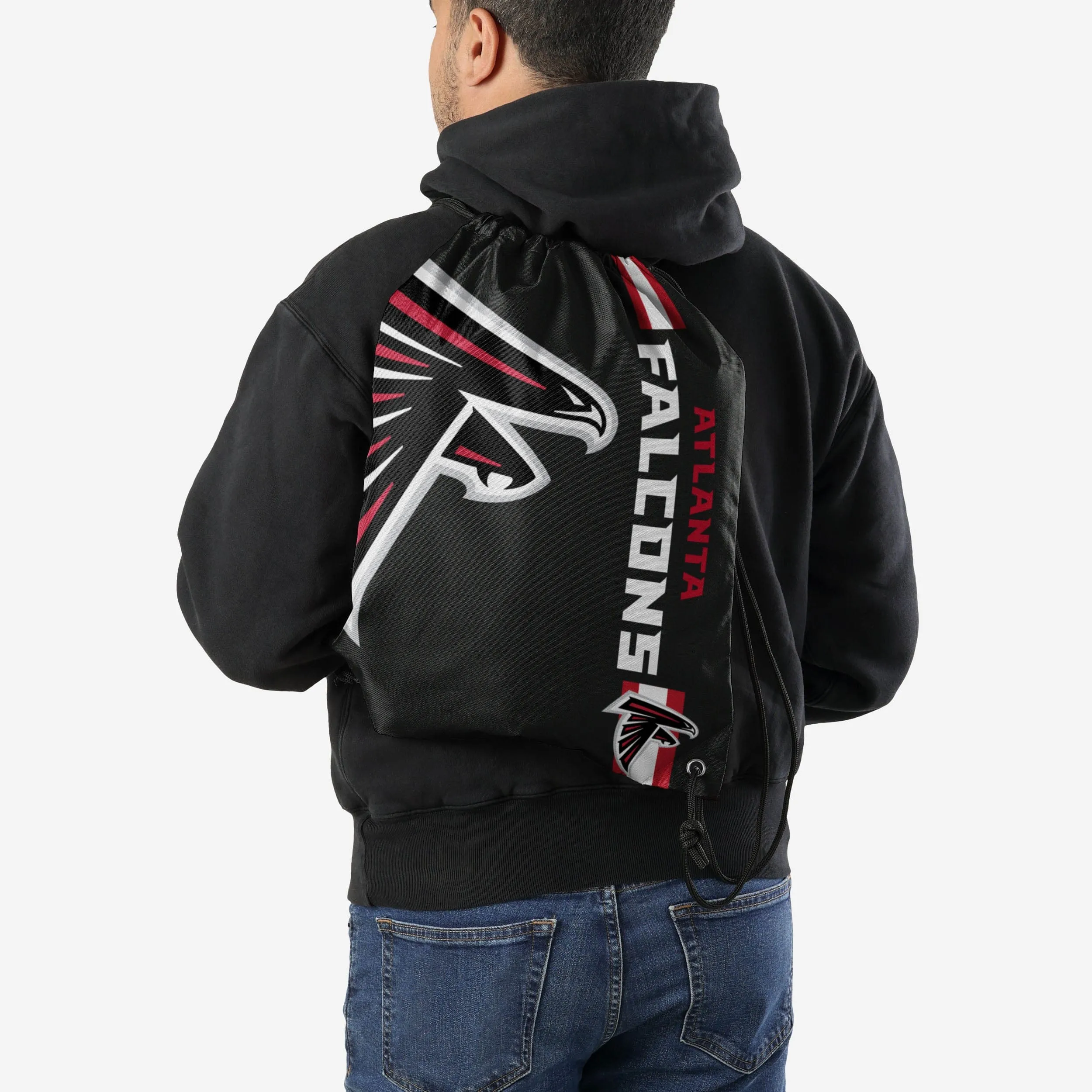 Atlanta Falcons Black Alternate Color Big Logo Drawstring Backpack