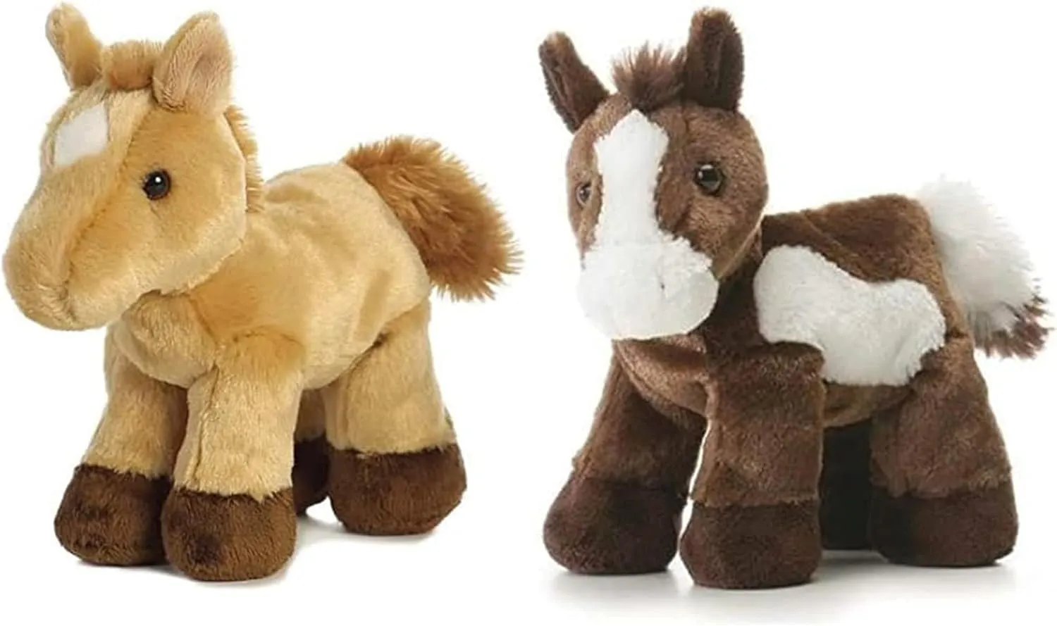 Aurora Paint Plush Horse & Prancer Red Roan Horse Mini Flopsie 8" Bundle