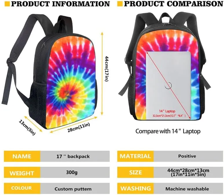 Australian Shepherd Watercolor Splash 3 Pcs Backpack Set for Back to Vivid Dog Hand Drawing School Bookbag Teen Shoulder School Bags Insulated Lunchbox with Pencil Case