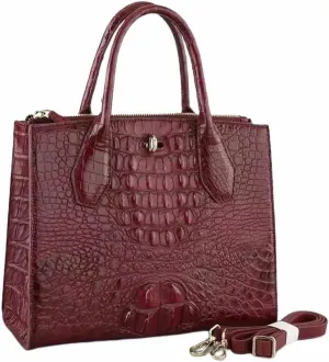 Authentic Real Alligator Leather Women's Handbag Genuine Exotic Crocodile Skin Lady Single Shoulder Bag Female Crossbody Bag