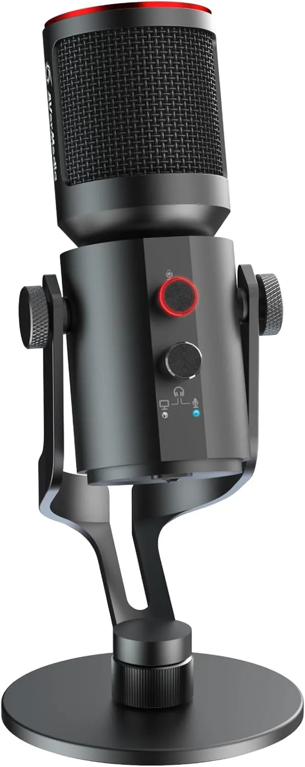 AverMedia Live Streamer AM350 USB Condenser Microphone for Streaming, Podcast, Gaming, Vocals, ASMR, Laptop, PC