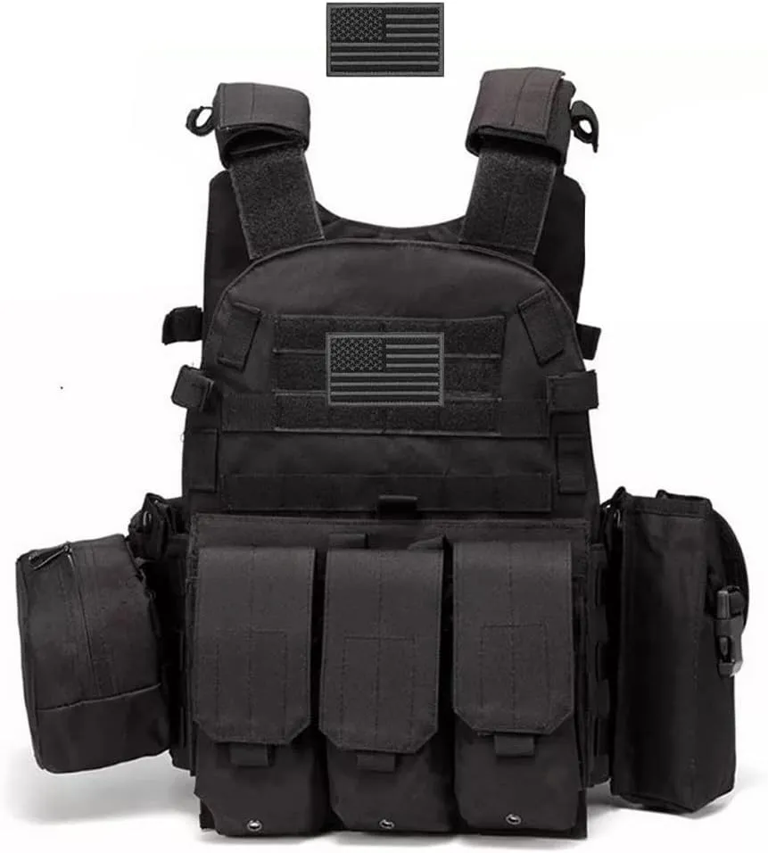 AZB Tactical Vest For Men Quick Release Breathable Paintball Airsoft Vest Adjustable