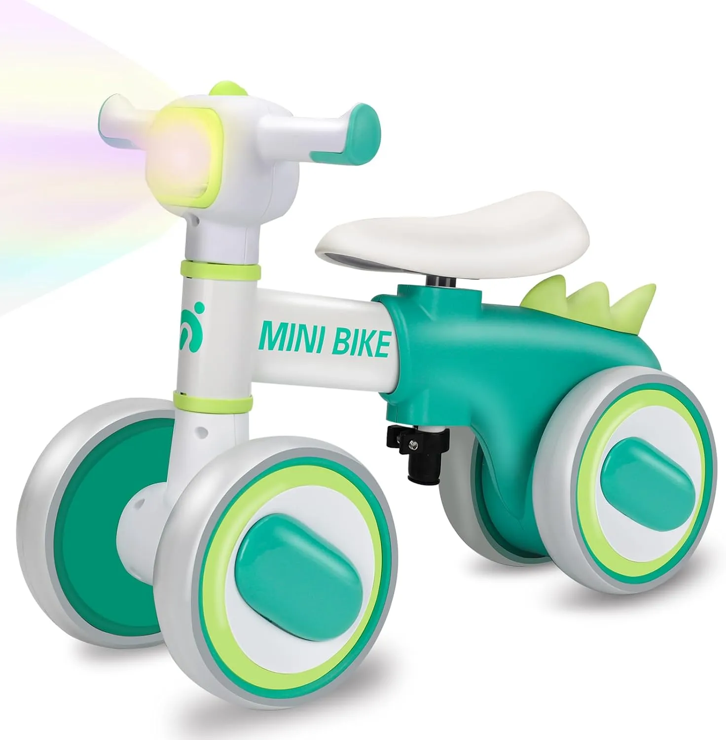 Baby Balance Bike for 1 Year Old Boys Girls Toddler Balance Bike 12-18-36 Months 4 Wheels Mini Walking Ride on Toys with Colorful Lighting 1-3 Years Old Kids Infant First Birthday Gifts