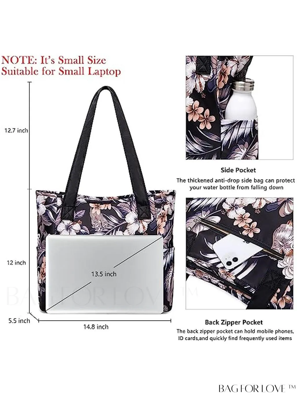 BagForLove - Professional and concise product title: Stylish and Functional Womens Laptop Tote Bag - Ideal Work and School Handbag