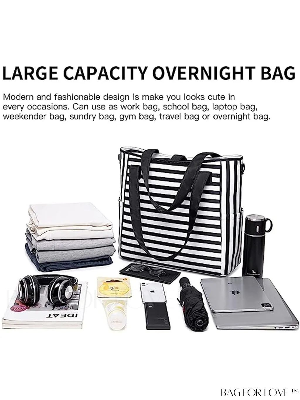 BagForLove - Professional and concise product title: Stylish and Functional Womens Laptop Tote Bag - Ideal Work and School Handbag
