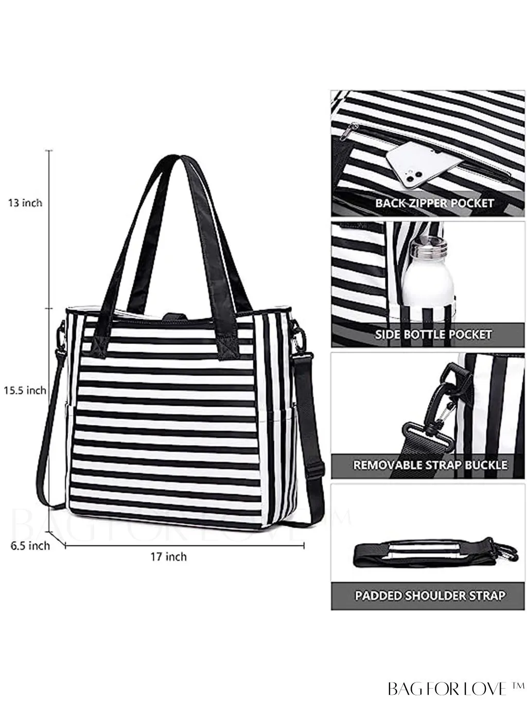 BagForLove - Professional and concise product title: Stylish and Functional Womens Laptop Tote Bag - Ideal Work and School Handbag