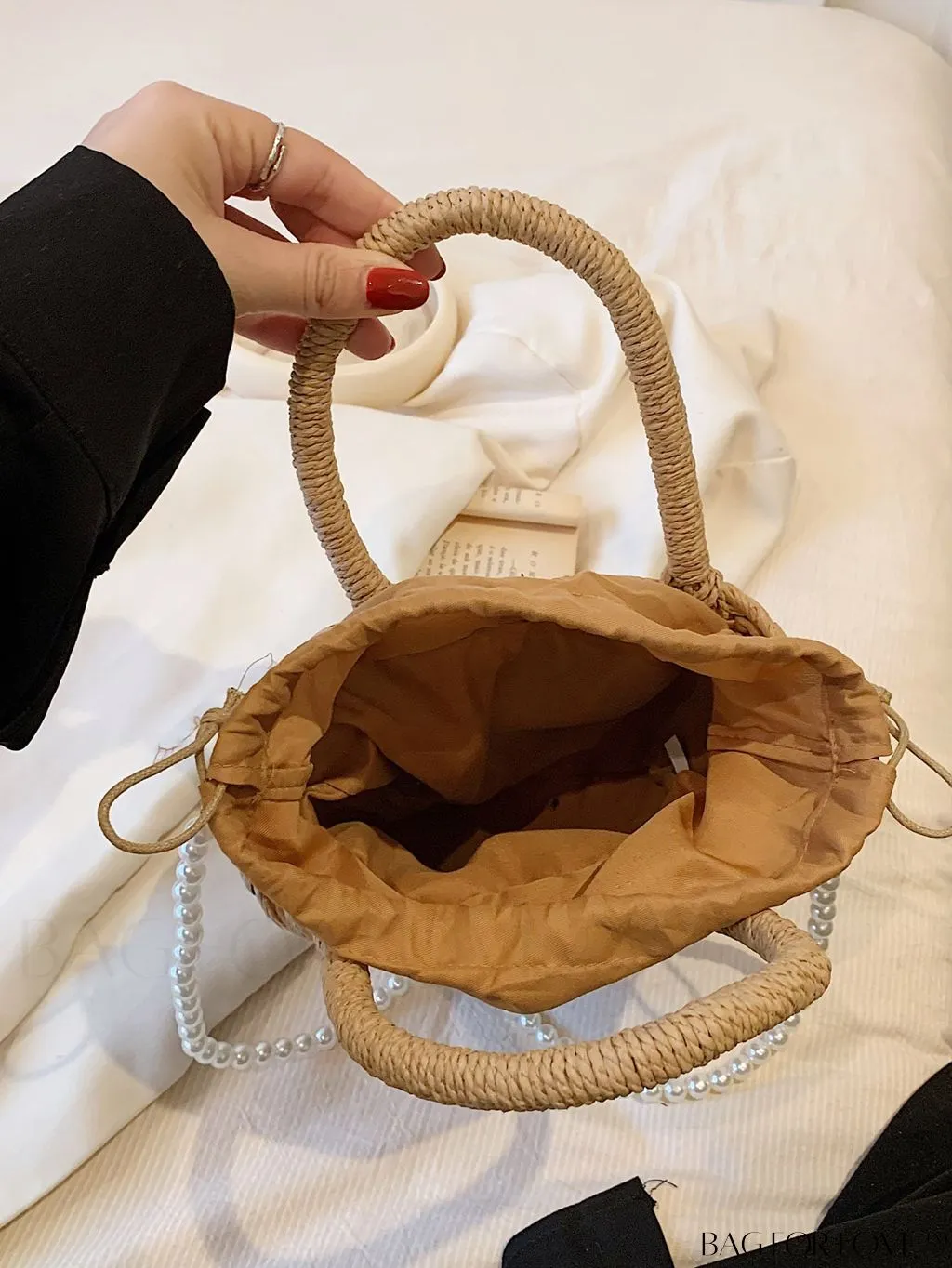 BagForLove - Stylish Straw Woven Handbag with Charming Floral Accents for Summer
