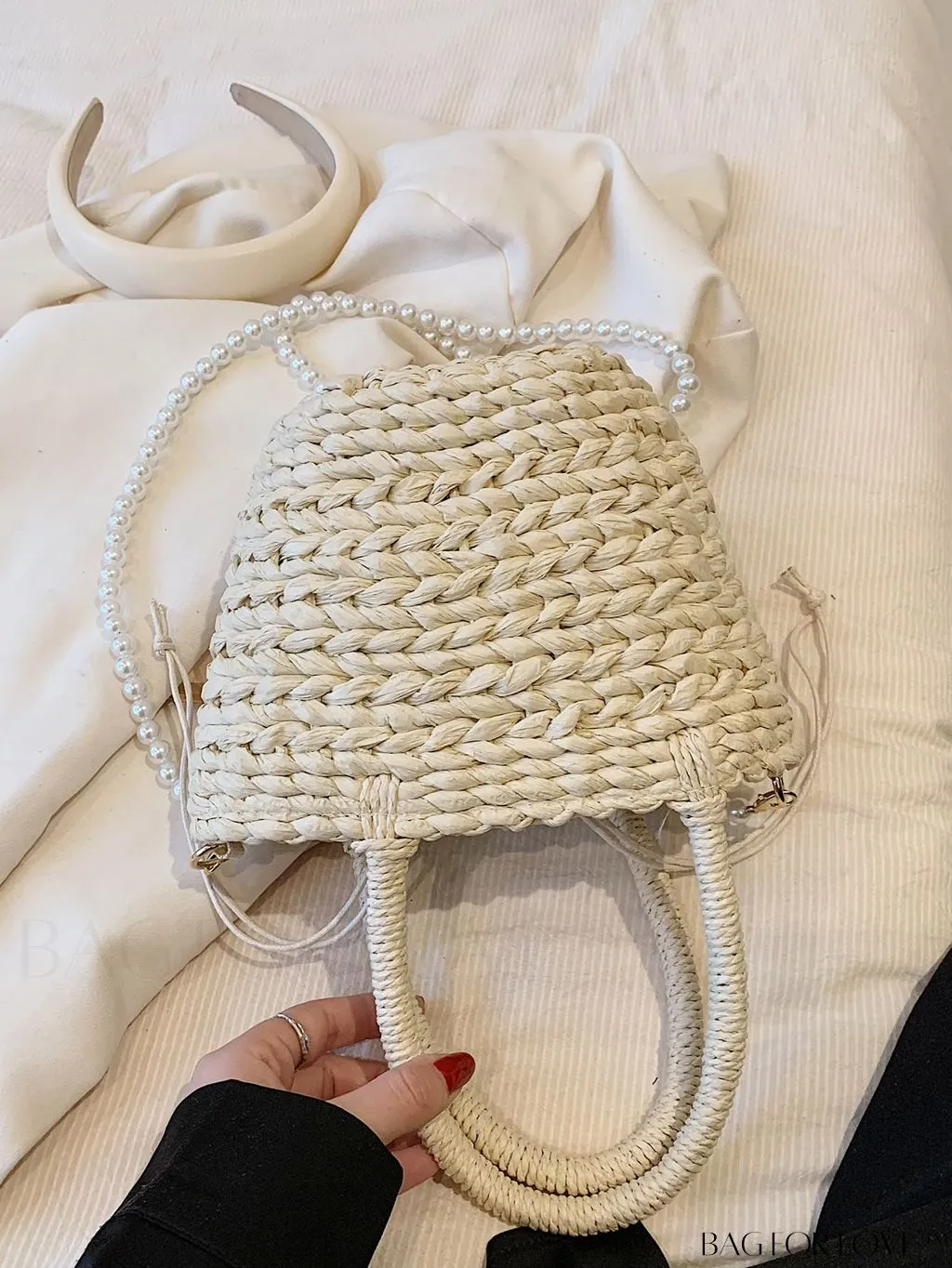 BagForLove - Stylish Straw Woven Handbag with Charming Floral Accents for Summer