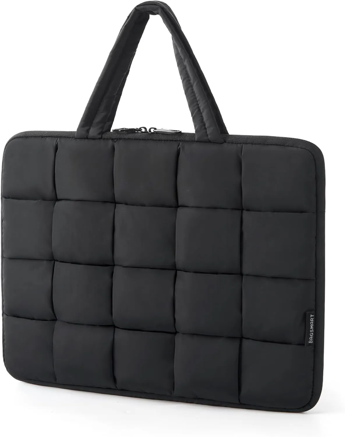 BAGSMART 15.6 Inch Laptop Case, Lightweight Puffy Laptop Sleeve with Handle, Macbook Case Sleeve Fitted with MacBook Air Pro 15 16 Inch M4 M3 M2 M1, Laptop Bag for Women Fitted with Dell,HP, Black