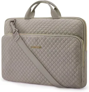BAGSMART 15.6 inch Laptop Shoulder bag, Laptop Sleeve Compatible with MacBook Pro 16 Inch,15.6 inch HP,Dell,Acer Aspire,Asus Notebook,Laptop Protective Case with Shoulder Strap,Pocket,Handle,Gray