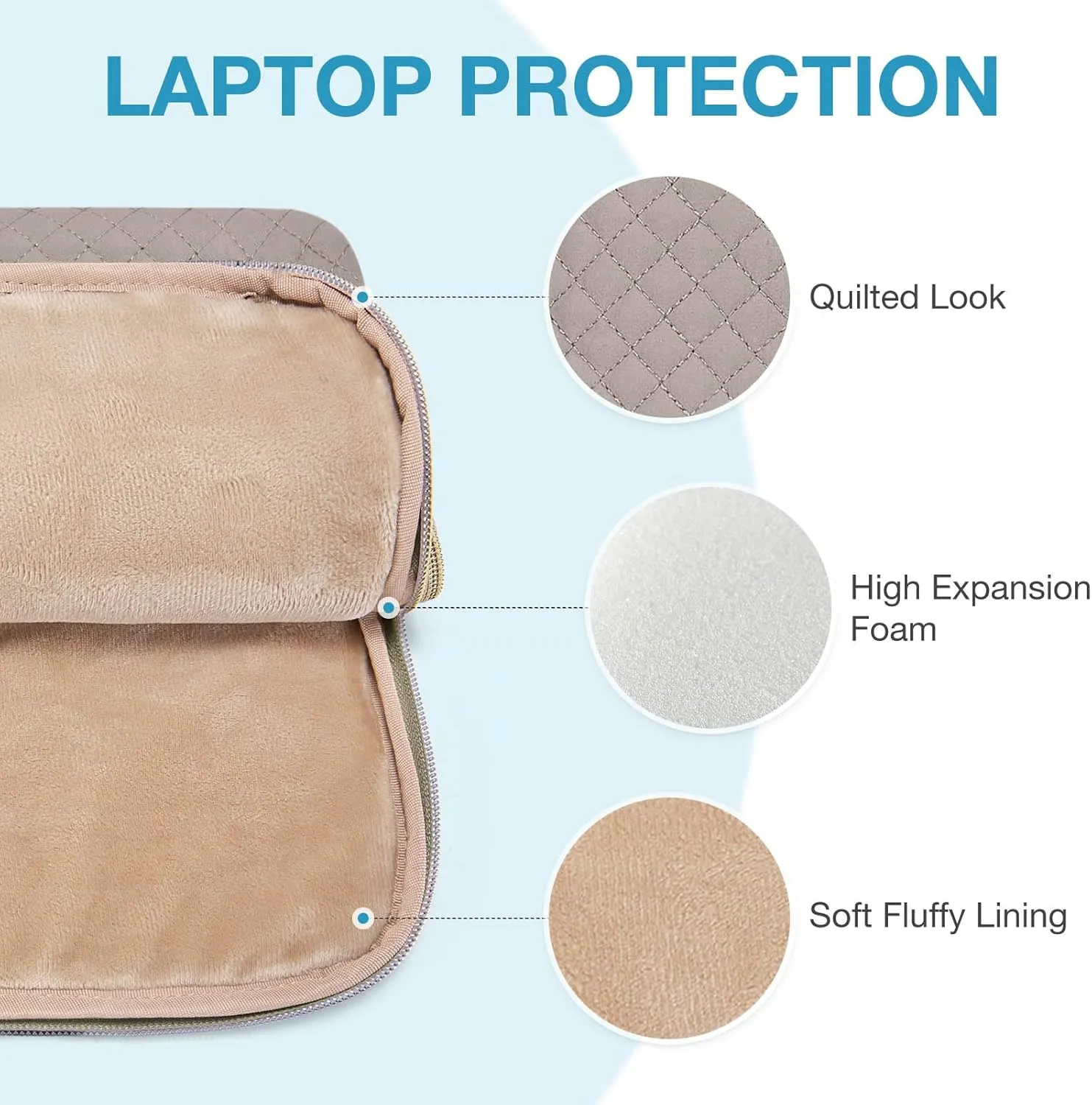 BAGSMART 15.6 inch Laptop Shoulder bag, Laptop Sleeve Compatible with MacBook Pro 16 Inch,15.6 inch HP,Dell,Acer Aspire,Asus Notebook,Laptop Protective Case with Shoulder Strap,Pocket,Handle,Gray