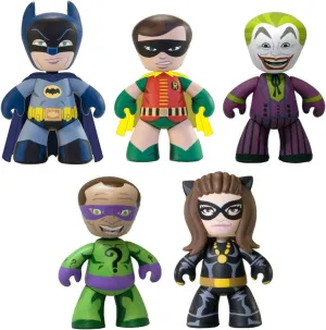 Batman Mini Mezitz 1966 Batman, Robin, Joker, Riddler, Catwoman Mini Figure Multi Pack
