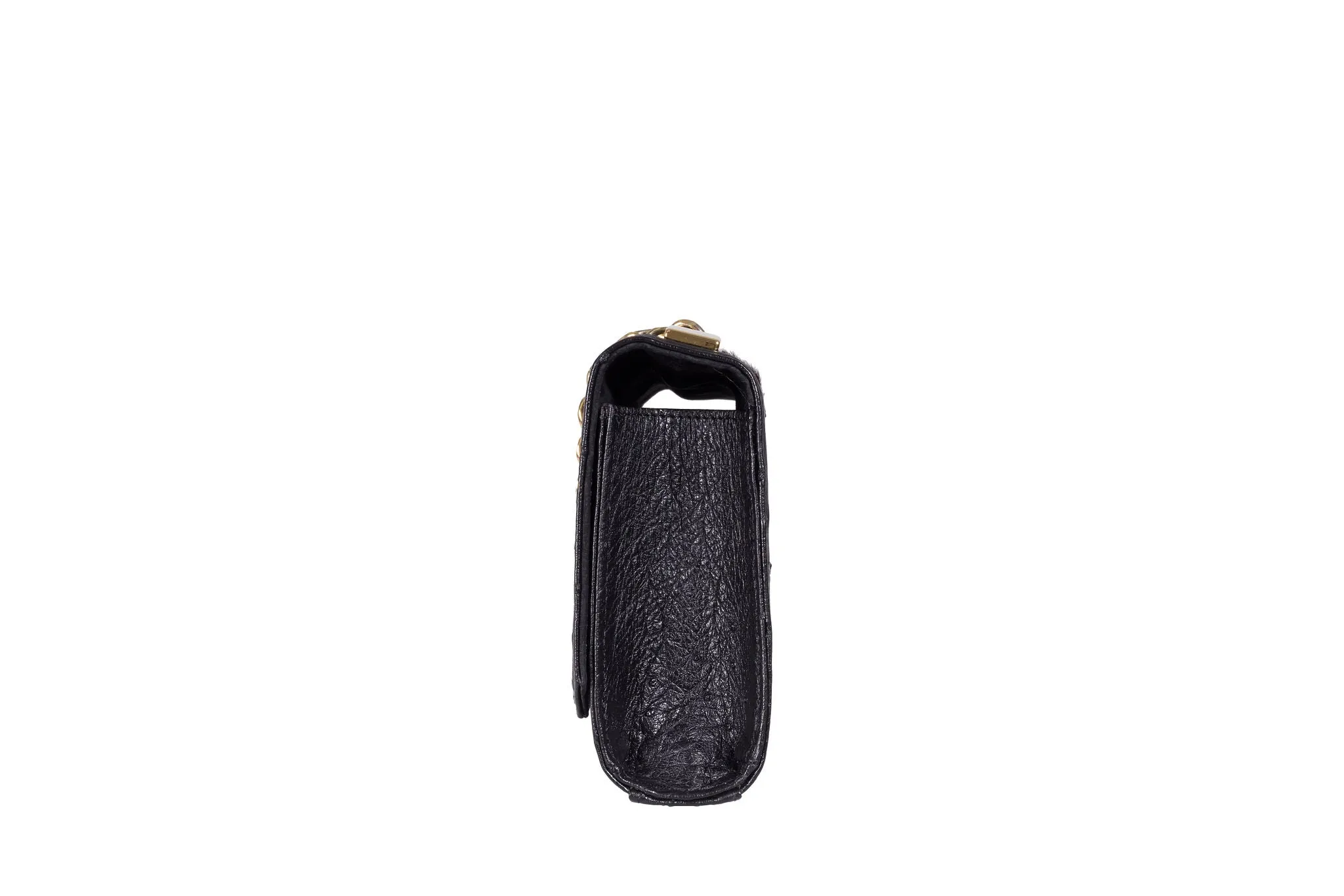 Belinda L- Ostrich and Leopard Printed Hair on Hide Clutch bag