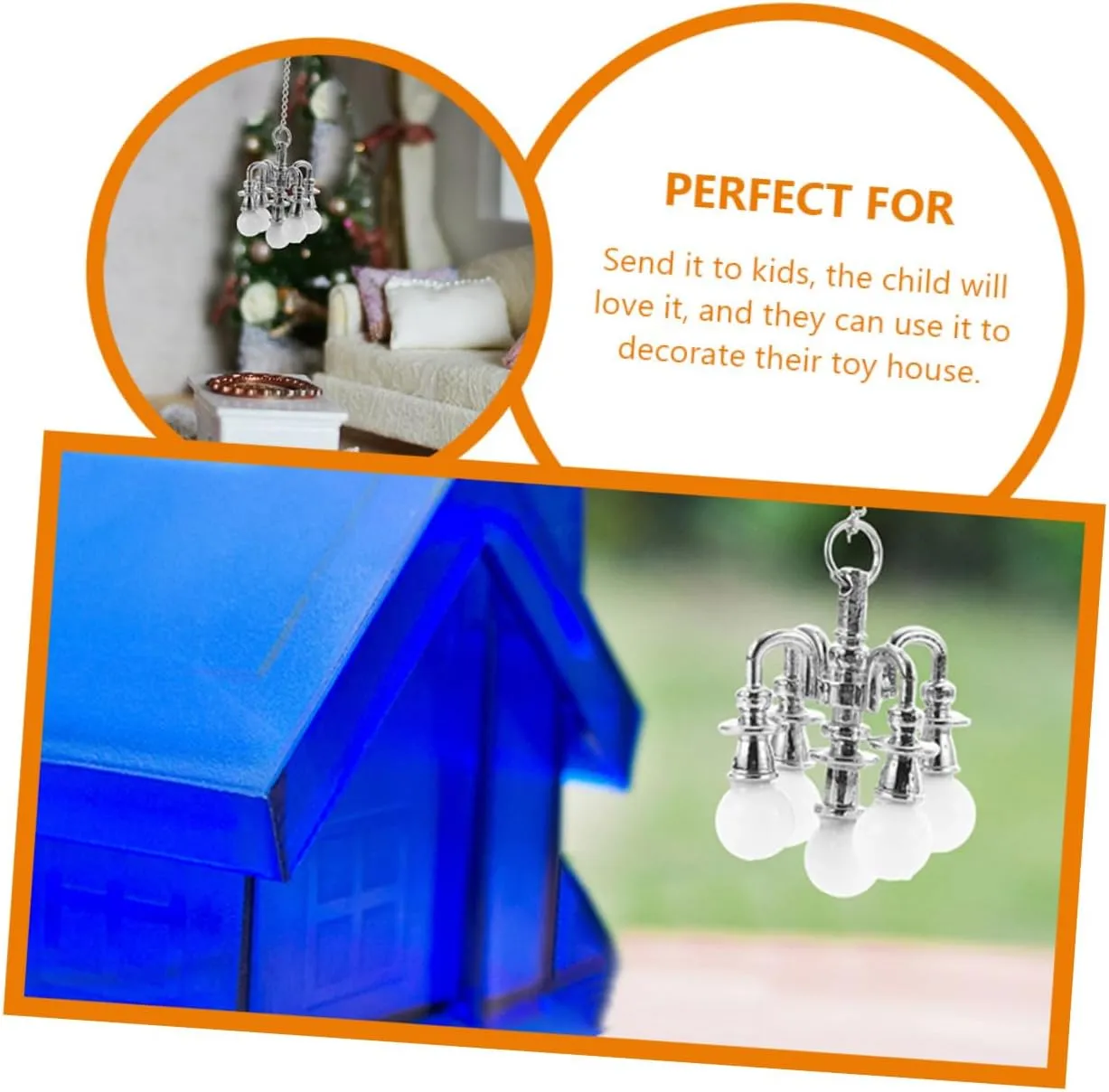 BESPORTBLE 2sets Mini Chandelier Model Imitation Hanging Lamp Ceiling Lamp Ornament Mini Lamp Doll Furniture Miniature Ceiling Lamp Simulation Lamp Mini Furniture Tiny House Lamp 2pcs*2