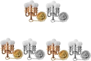 BESPORTBLE 2sets Mini Chandelier Model Imitation Hanging Lamp Ceiling Lamp Ornament Mini Lamp Doll Furniture Miniature Ceiling Lamp Simulation Lamp Mini Furniture Tiny House Lamp 2pcs*2