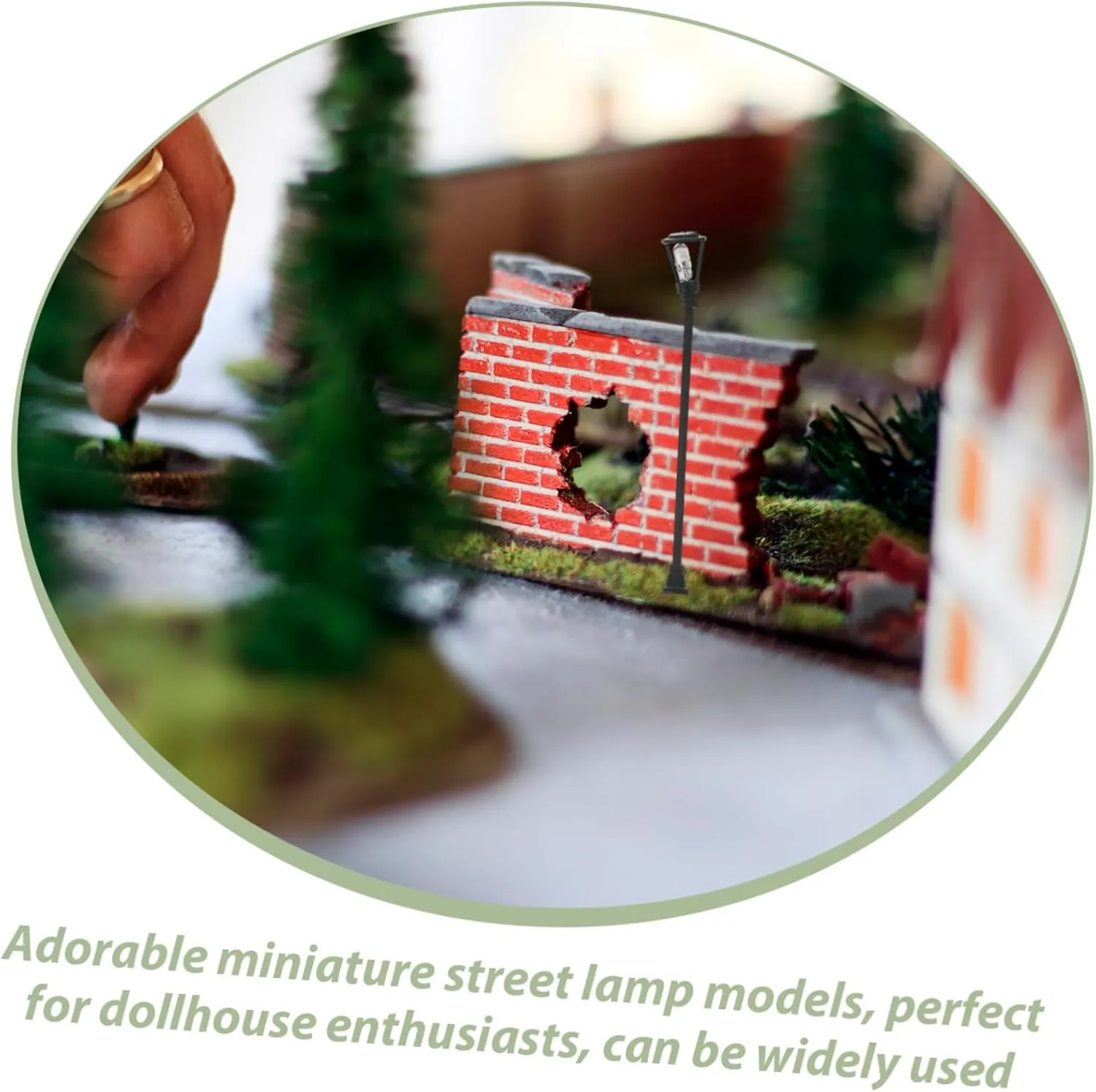 BESPORTBLE 4sets 10pcs Miniature Street Lamp Models for Dollhouse Garden Decor Material Cute Landscape Ornaments for Table Miniature Scenes 10pcs*4
