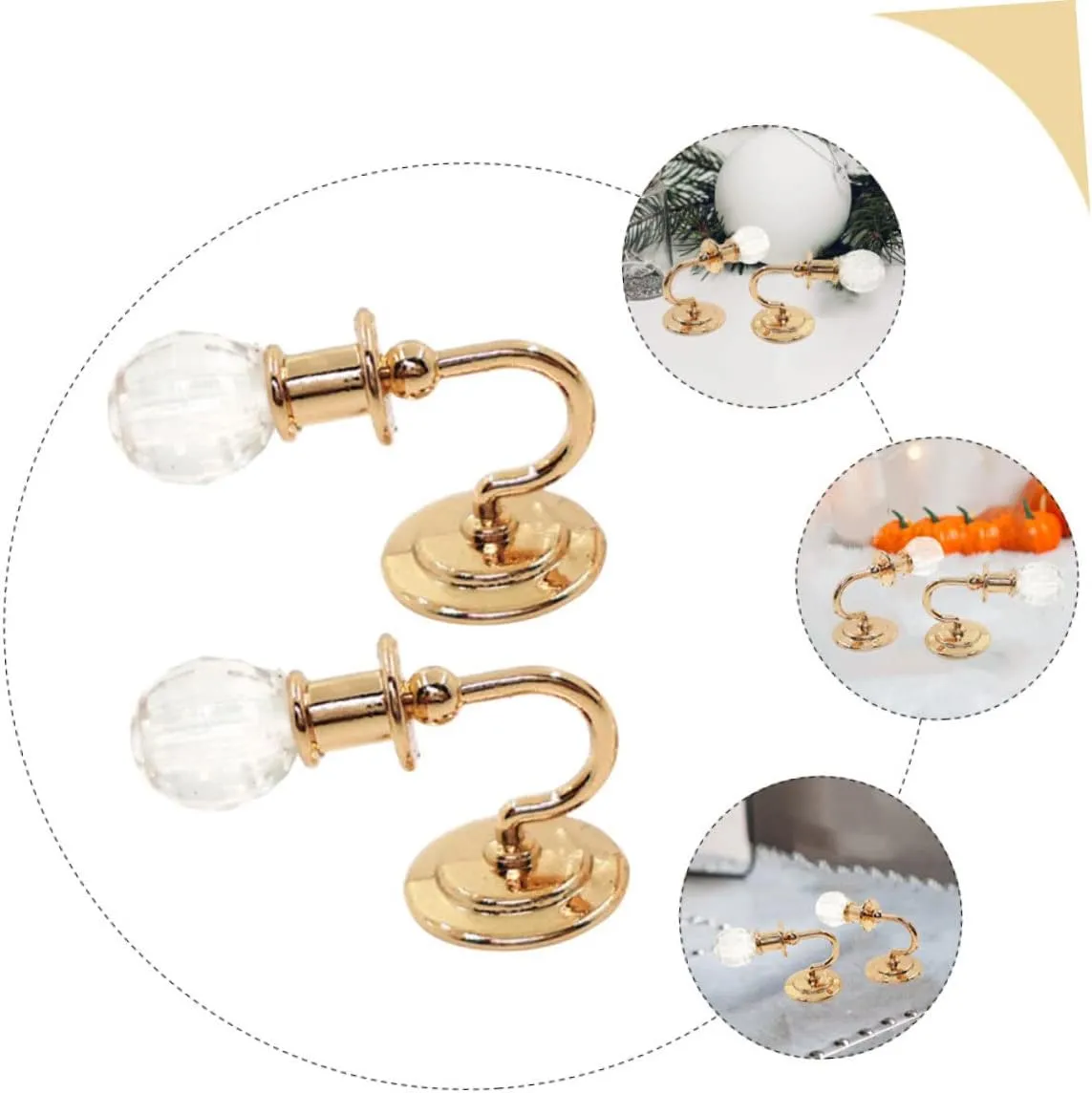 BESPORTBLE 5 Pairs Mini Wall Lamp Model Led Miniature Decor Miniature Dollhouse Lights