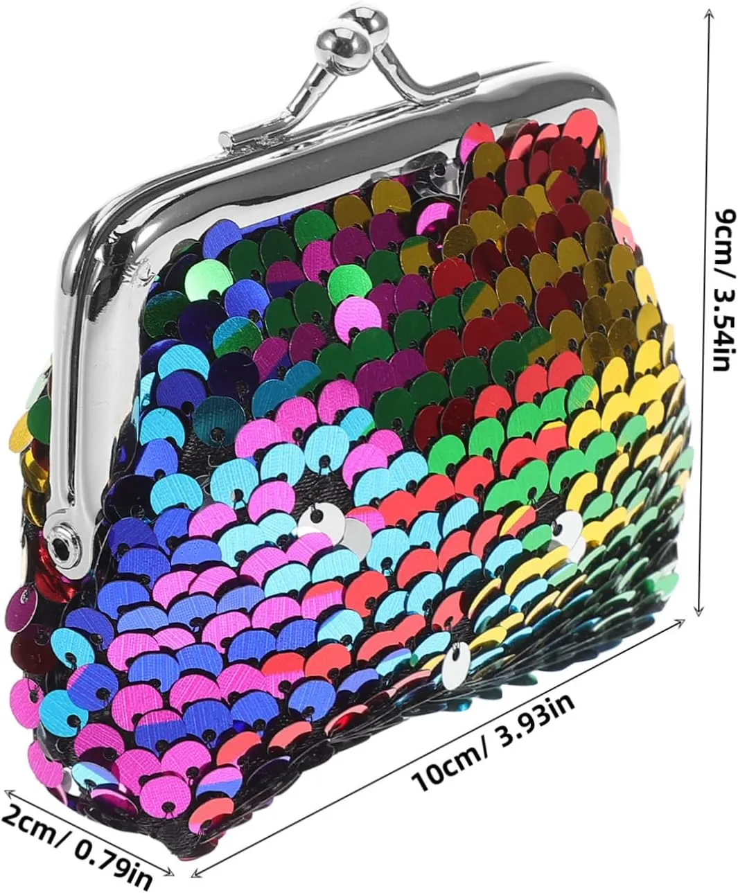 BESPORTBLE Reversible Sequin Mini Purse for Handbag with Flip Sequins Stylish Coin Bag for Doll Party Accessories Lightweight Portable Wallet for Fashionable