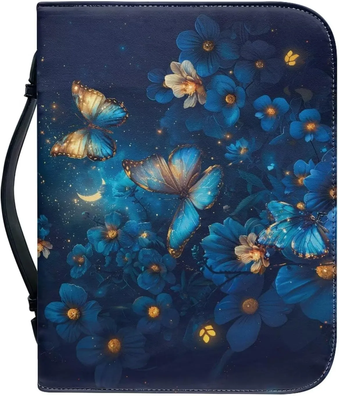 Bible Cover for Men Women Dustproof PU Leather Study Bible Protective Bag Handy Storage Bag with Handle Size M-2XL