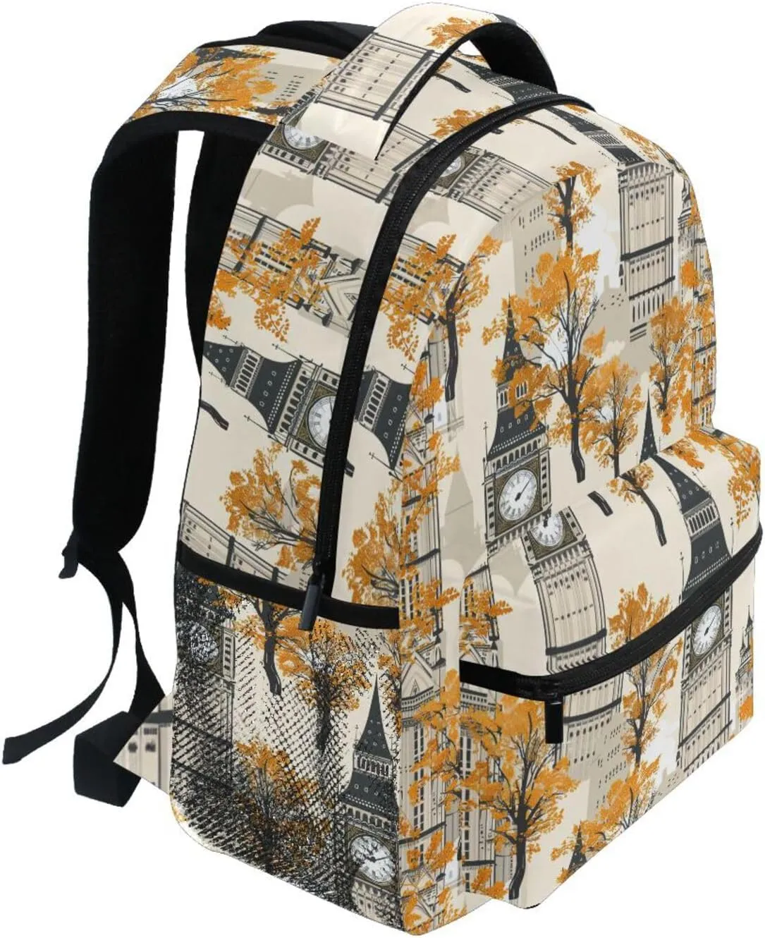 Big Ben Grey Yellow large kids backpacks for school with name tag chest strap book bags for 6th grade school boys girls mochilas escolares para adolescentes