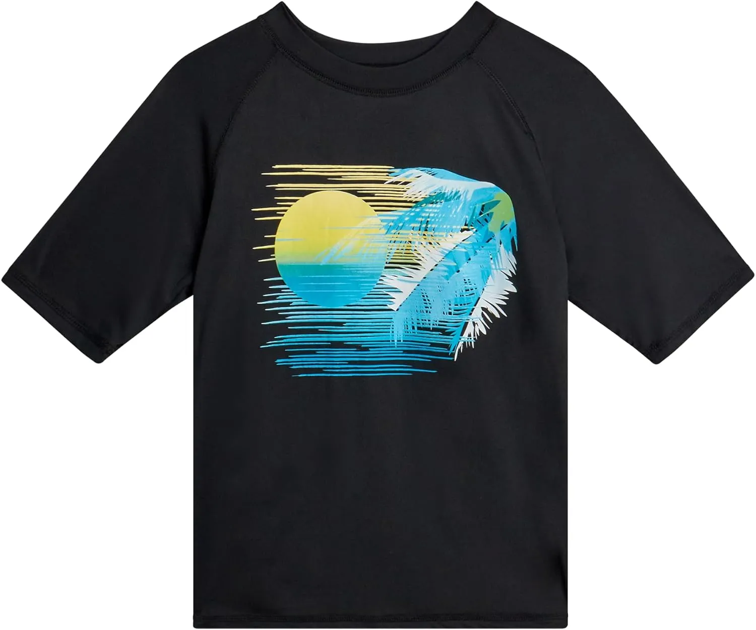 Big Chill Boys Rash Guard Set - 2 Piece UPF 50  Quick Dry Short Sleeve Swim Shirt and Swim Trunks for Boys (Sizes: 4-14)