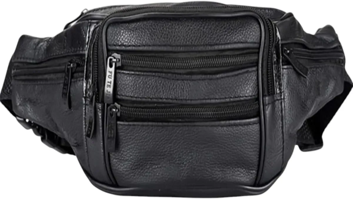 Blackleather Chest Fashionable Waist Bags Outdoor Phone Wallet Men’s Waterproof Fanny Pack Multi-pocket Running Bag New 2025 High For Reliable Electronic Component, Precision, Stable Performance