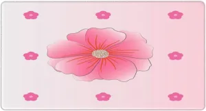 Blooming Carnations Non-Slip Desk Pad,Mouse Pad,Waterproof PVC Desk Table Protector, Easy Clean Laptop Desk Writing Mat for Office Work/Home/Decor