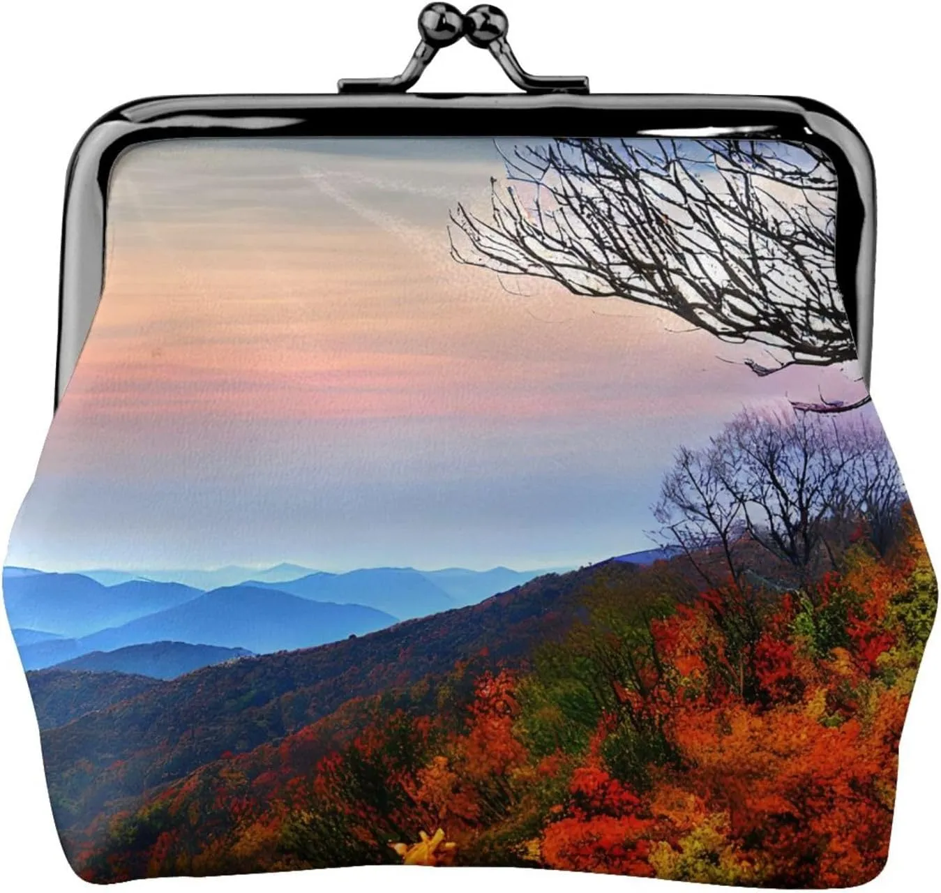 Blue Ridge Mountains print Coin Purse, Mini Change Purse for Women Small Coin Purse for Credit Card ID Key