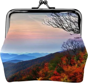 Blue Ridge Mountains print Coin Purse, Mini Change Purse for Women Small Coin Purse for Credit Card ID Key